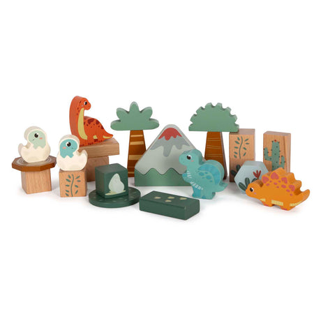 Small foot - blocs de construction dinosaures en bois, 50 pcs.