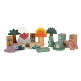 Small foot - blocs de construction dinosaures en bois, 50 pcs.