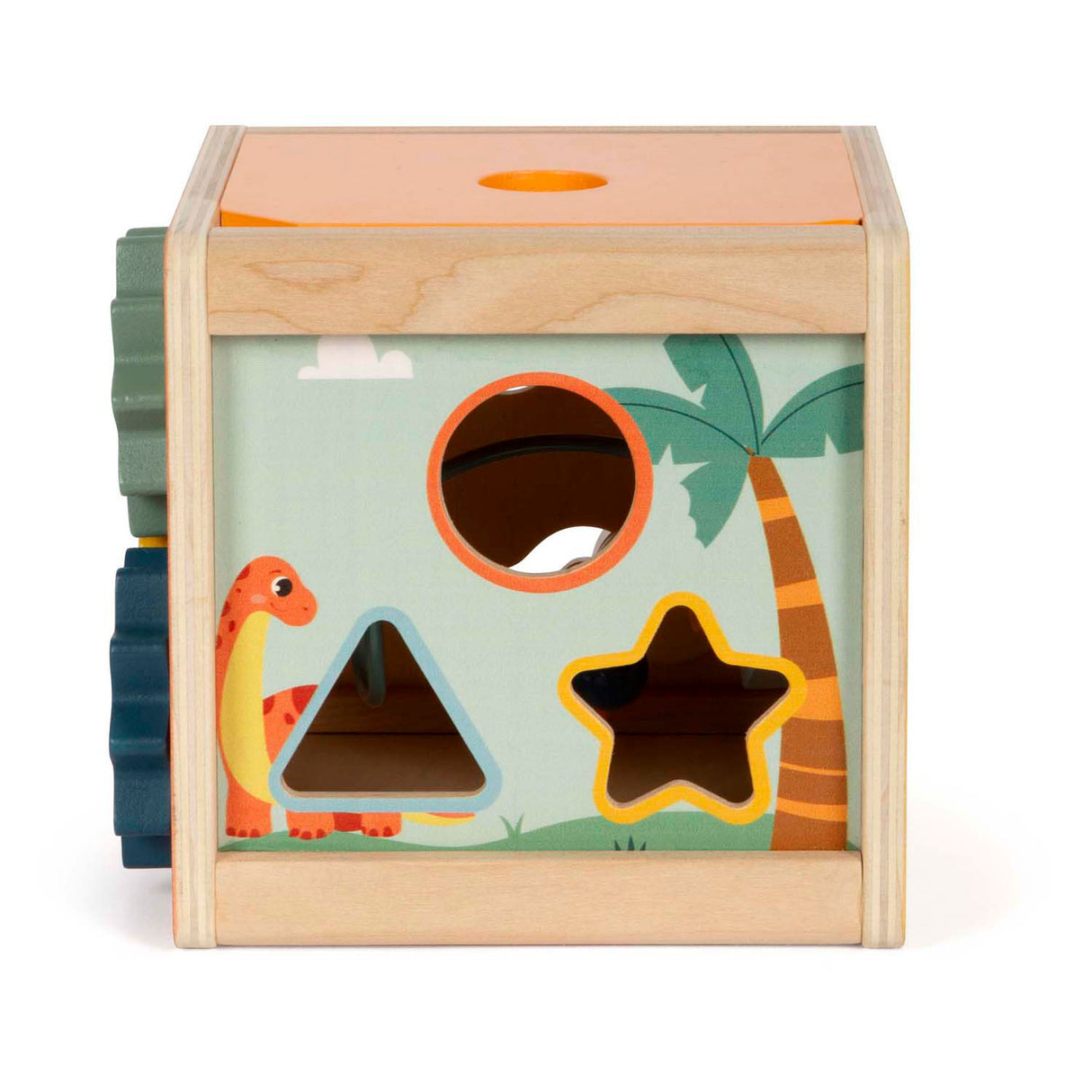 Small foot - cube d'activités en bois motricité spirale dino