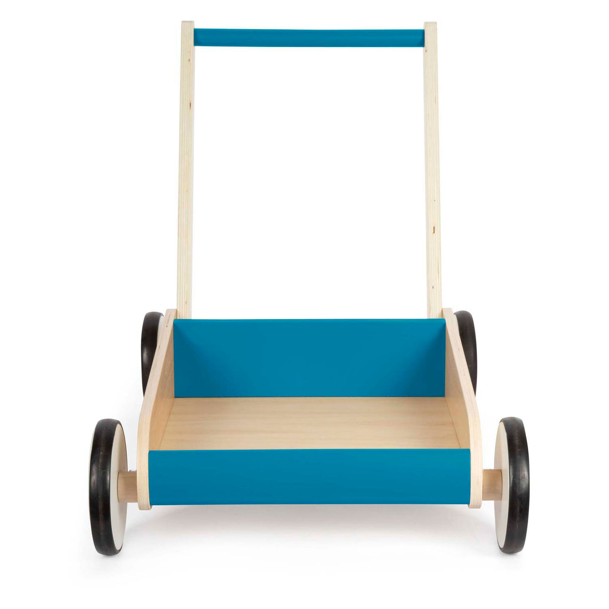 Small foot houten loopwagen petrol blauw