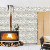 Papin d'écran de couverture murale néerlandaise Brique blanc EW3104