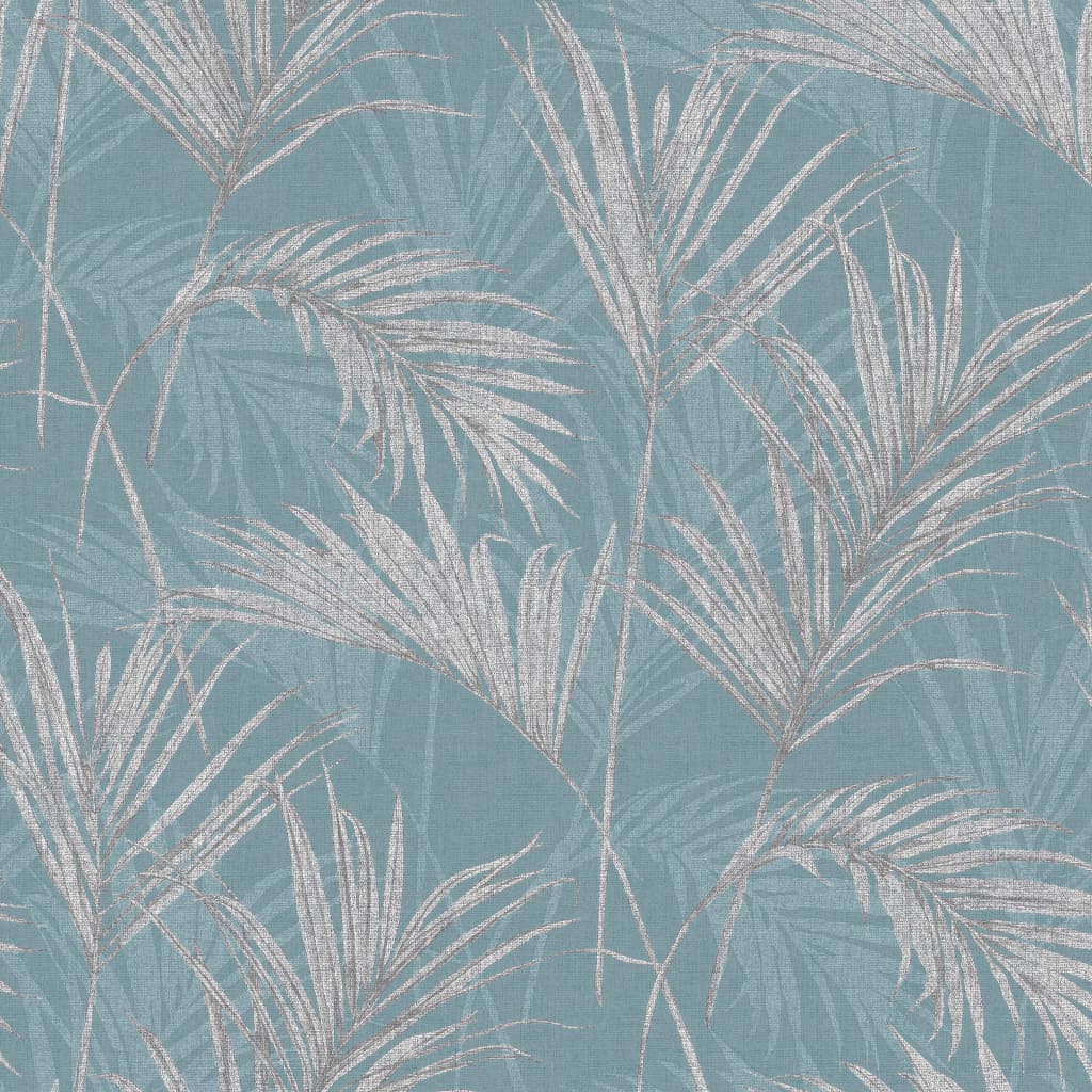 Papin d'écran du papier peint néerlandais Palm Springs bleu et gris