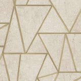 Dutch Wallcoverings Dutch Wallcoverings Wallpaper Triangles Beige and Gold