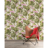 DUTCH WALLCOVERINGS DUTCH WALLCOVERINGS Behang Paradiso groen en roze