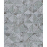Papier peint mural nord Topchic Graphic Shapes facette gris métallique