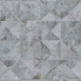 Papier peint mural nord Topchic Graphic Shapes facette gris métallique