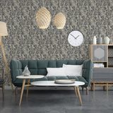 Dutch Wallcoverings Dutch Wallcoverings Wallpaper Mae Black and Beige