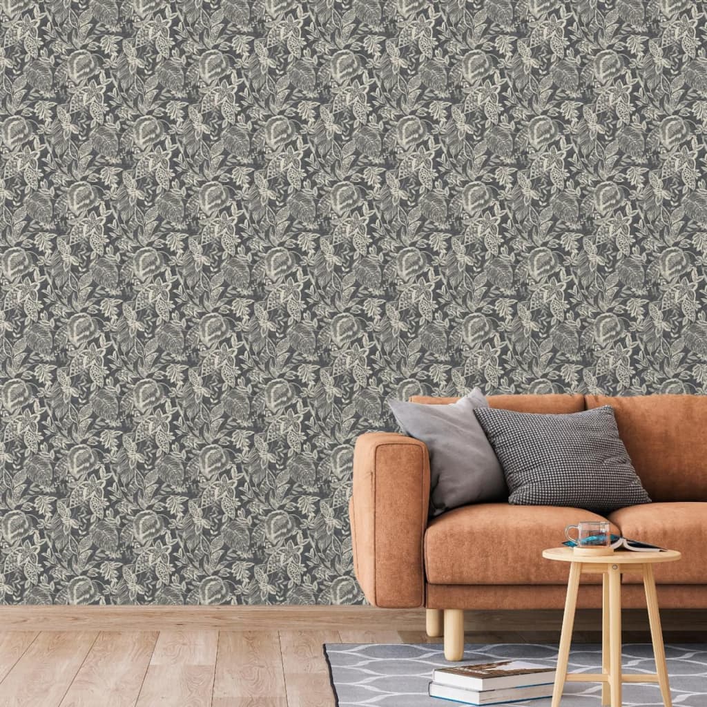 Dutch Wallcoverings Dutch Wallcoverings Wallpaper Mae Black and Beige