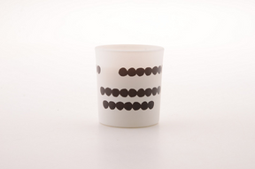Kaars in glas stippen zwart wit