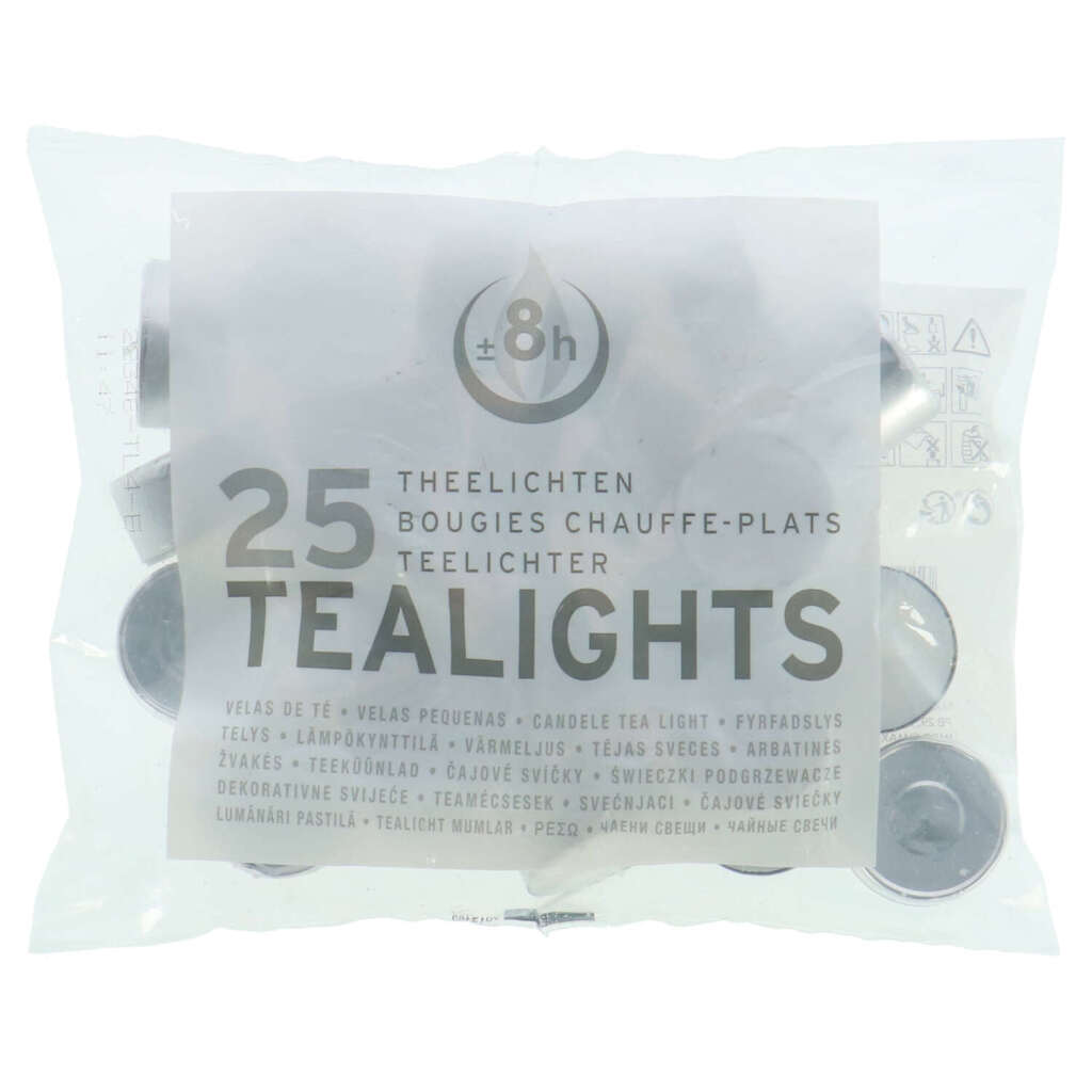 Altri marchi tealights 8 ore 25 pezzi