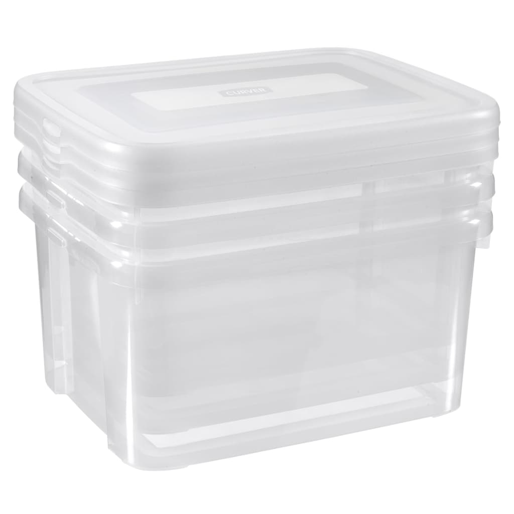 Curver curver förvaringsbox set praktiskt 3x25 l transparent