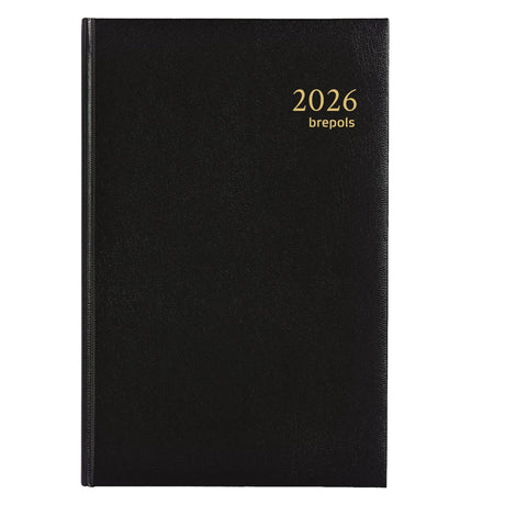 Agenda Brepols Saturne semaine 2026 Lima noir