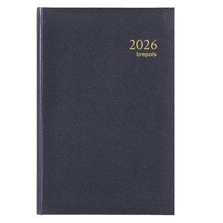 Agenda saturne court lima brepols 20,8 x 13,3 cm bleu 1 jour par page