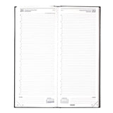 Calendrier Brepol Saturne 1 jour 2026 long noir