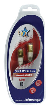 HQ BF-M081-1.0 Cavo di rete UTP CAT5E RJ45 (8 8) MASCHIRE-RJ45 (8 8) MASCHIO 1,00 M GRIGIO