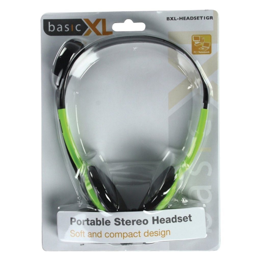 BasicXL BasicXL Bxl-Headset1 Stereo Headset Green Schwarz