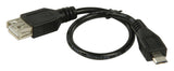 Valueline VLCP60570B02 Câble Adaptateur USB 2.0 USB Micro B Mâle - USB A Femelle 0,20 m Noir