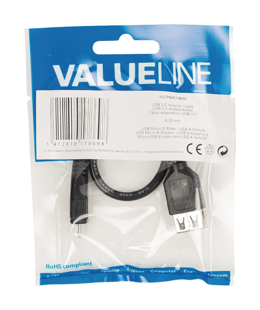 VALULINE WALTLINE VLCP60570B02 USB 2.0 USB MICI MIM MIM MID USB PAIR TABLE 0,20 m