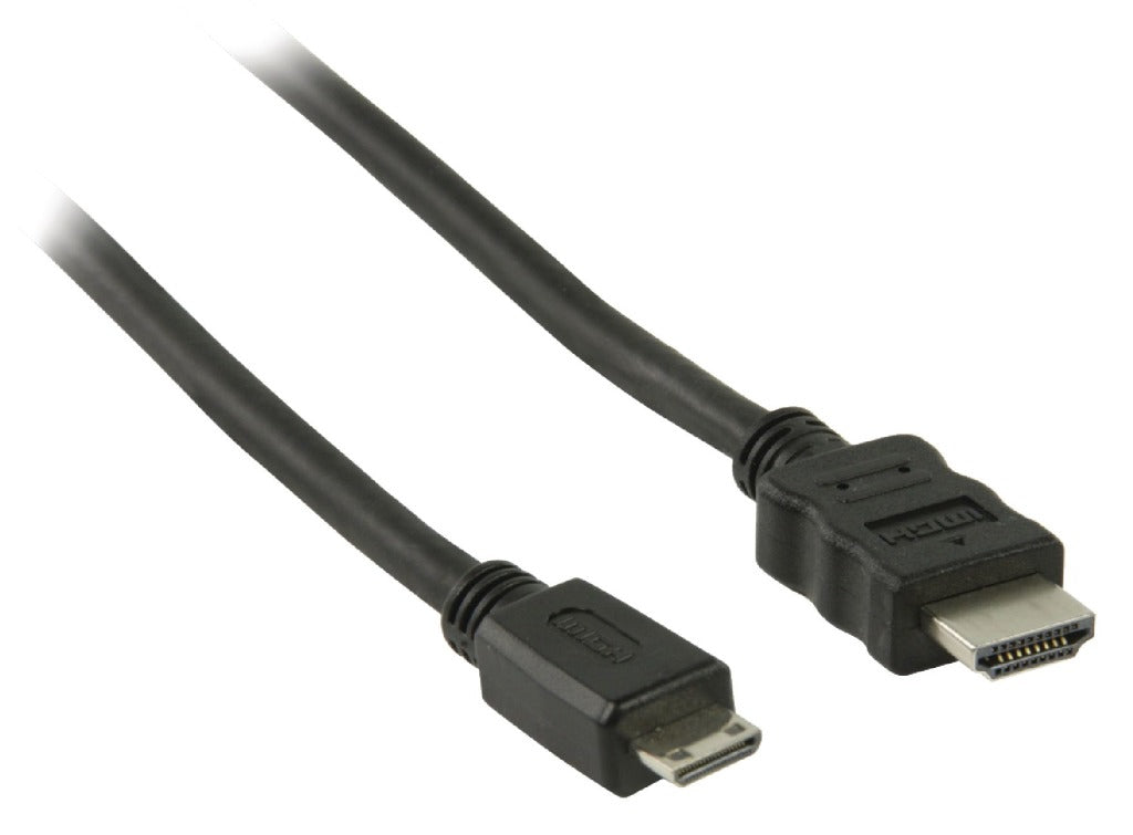 Valueline VLVP34500B10 Hochgeschwindigkeit HDMI -Kabel mit Ethernet HDMI - HDMI -Mini -Anschluss 1,00 m Schwarz