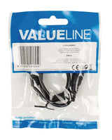 Valueline Valueline Vlap22000b05 Jack Stereo Audiokabel 3,5 mm Mannelijk 3,5 mm Mannelijk 0,50 M Zwart