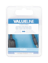 Valueline vlab22100b02 câble de distribution audio stéréo jack 3,5 mm mâle - 2x 3,5 mm femelle 0,20 m noir