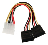 Valueline valueline vlcp73520v015 interne stroom splitterkabel molex mannelijk 2x sata 15-pins vrouwelijk 0,15 m veelkleurig