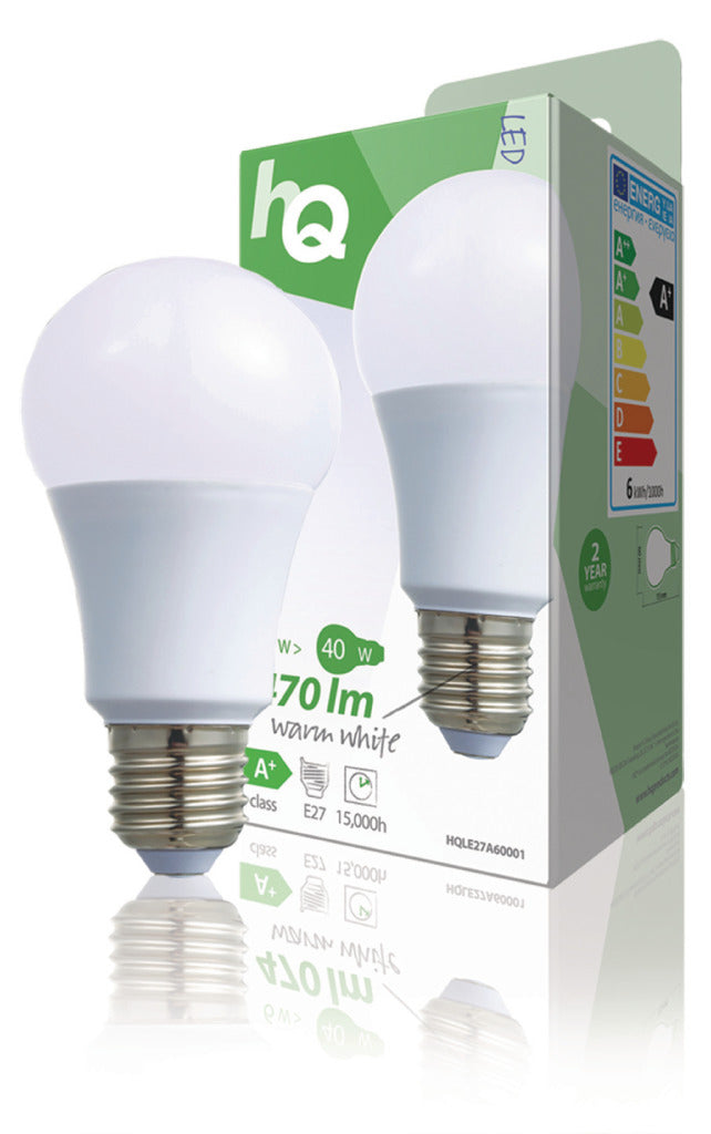 HQ LE27A60001 Lampe LED A60 E27 6,5 W 470 lm 2 700 K