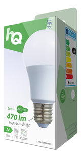 HQ LE27A60001 Lampe LED A60 E27 6,5 W 470 lm 2 700 K