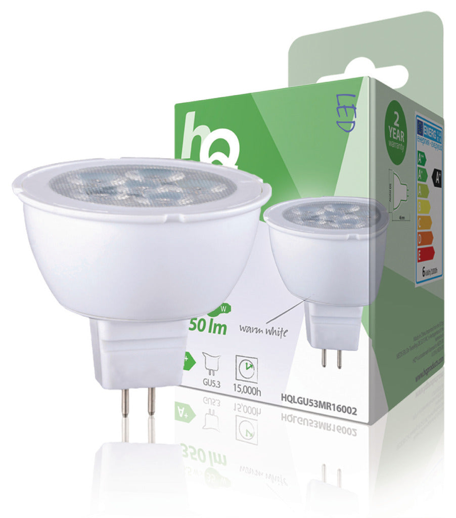 HQ LGU53 MR16002 Lampe LED MR16 GU5.3 5,5 W 350 lm 2 700 K