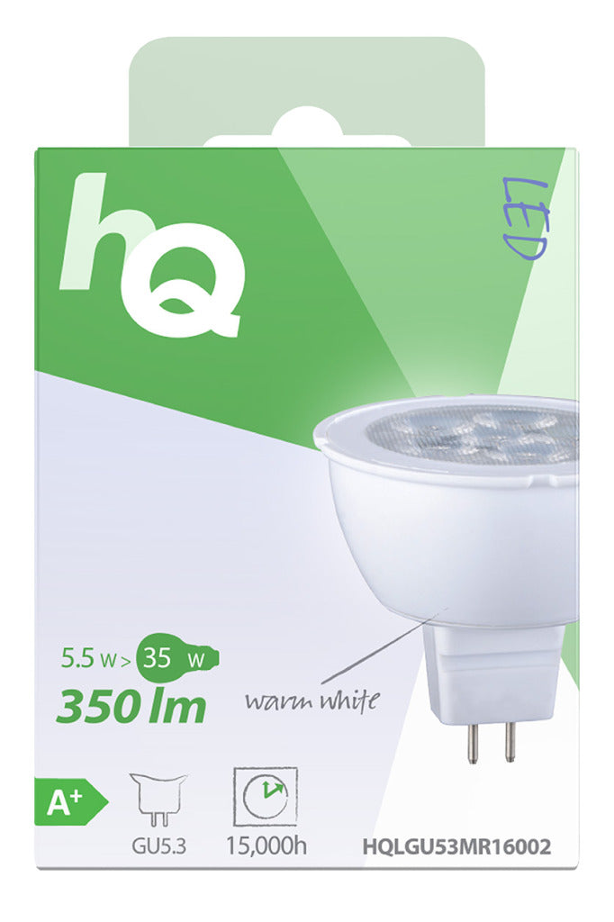 HQ LGU53 MR16002 Lampe LED MR16 GU5.3 5,5 W 350 lm 2 700 K