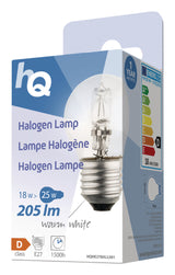 HQ HQHE27 Ball001 Lámpara de halógeno Bogel E27 18 W 205 LM 2 800 K