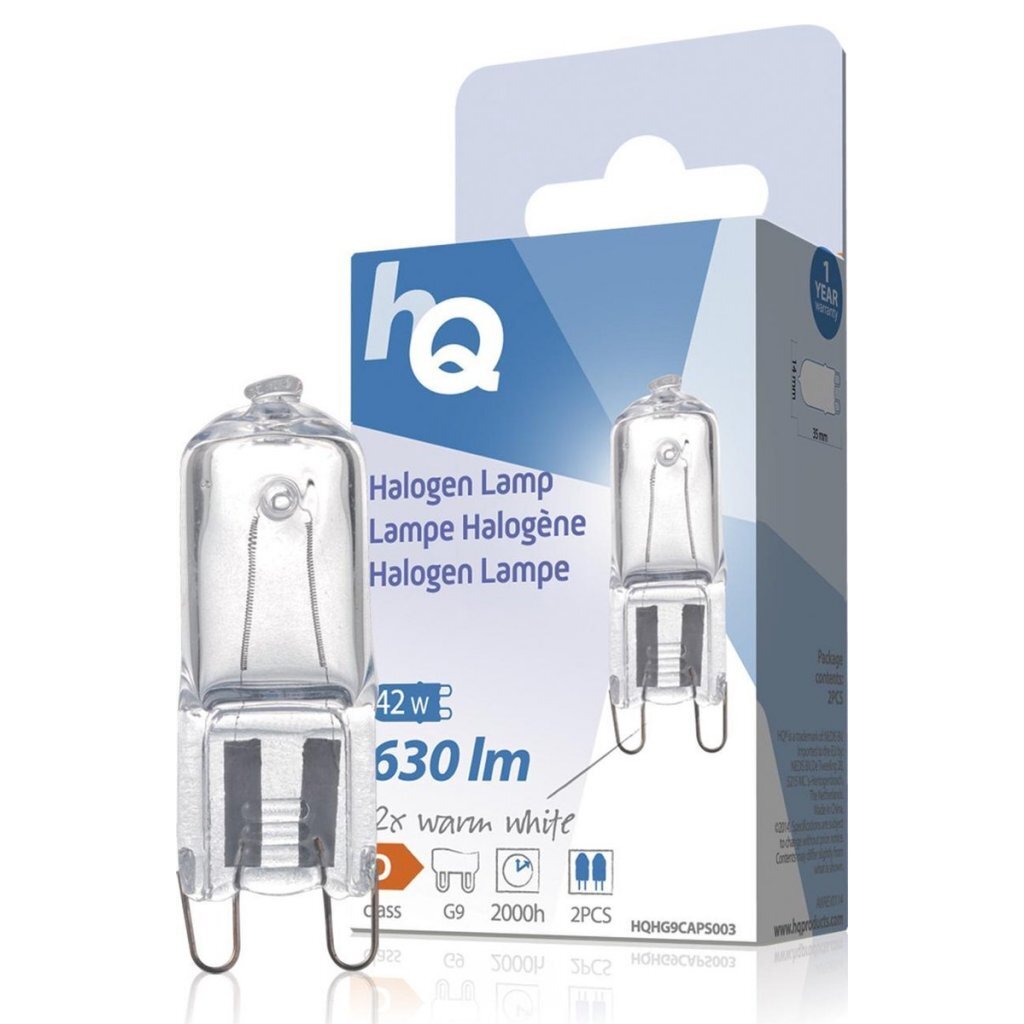 HQ HQ Halogen Lamp G9 42W 630LM 2800K