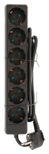 Valueline vles615f001bl prise 6 voies 1,50 m noir