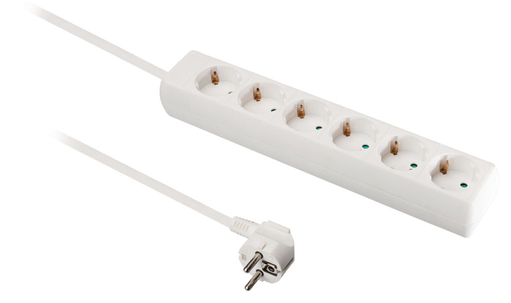 Valueline vles630f001wh prise 6 voies 3,00 m blanc