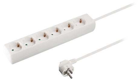 Valueline vles630f001wh prise 6 voies 3,00 m blanc