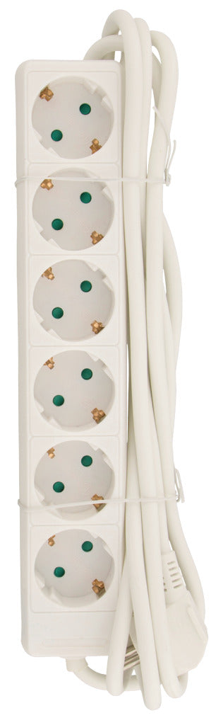 Valueline vles630f001wh prise 6 voies 3,00 m blanc