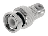 Valueline vlsp41965m adaptateur d'antenne bnc mâle - connecteur f femelle argent
