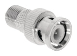 VALUELINE VALUELINE VLSP41965M Adapter antene BNC moški F-Connector Ženska srebro