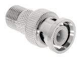 Valueline vlsp41965m adaptateur d'antenne bnc mâle - connecteur f femelle argent