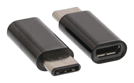 Valueline VLCP60910B Adaptateur USB 2.0 USB-C mâle - USB Micro-B femelle noir