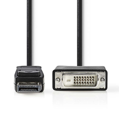 Nedis CCGP37200BK20 DisplayPort - Câble DVI DisplayPort Mâle - DVI-D 24+1 broches Mâle 2,0 m Noir