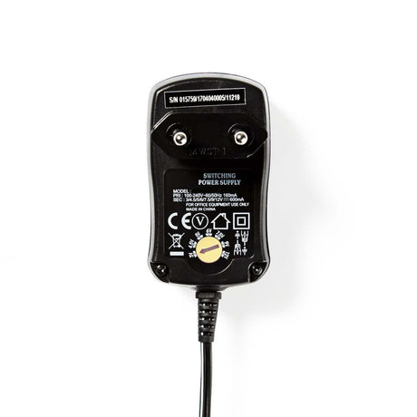 Nedis acpa006 adaptateur secteur universel 3 4,5 5 6 7,5 9 12 V DC 0,6 A