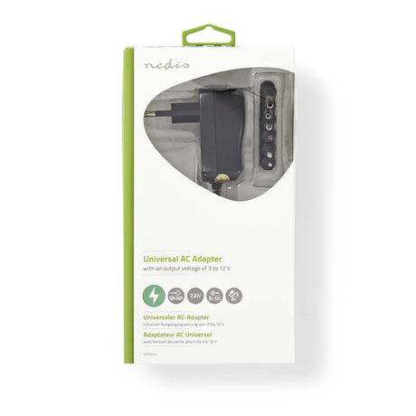 Nedis acpa006 adaptateur secteur universel 3 4,5 5 6 7,5 9 12 V DC 0,6 A