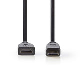 NEDIS CVGP34590BK02 Hög hastighet HDMI-kabel med Ethernet HDMI-mini-Connector HDMI Kvinna 0,2 m svart