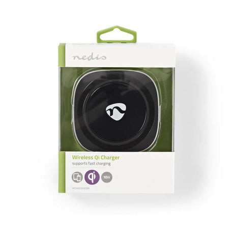 Nedis wchaq10w2bk chargeur rapide chargeur rapide sans fil 10 w 2.0 a alimenté par USB