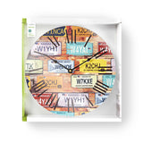 Nedis clwa007wd30lp horloge murale ronde diamètre 30 cm thème voyage