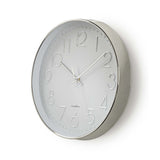 Nedis CLWA015PC30SR Round wall clock Diameter 30 cm White Silver