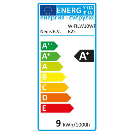 Nedis wifilw10wtb22 ampoule LED intelligente wi-fi blanc chaud à froid b22