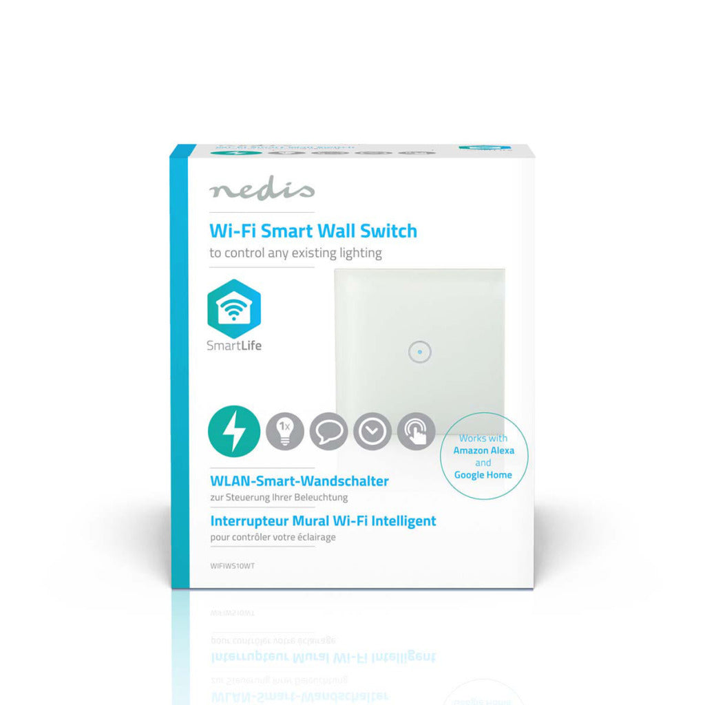 Nedis wifiws10wt Wi-Fi Smart Light Switch Single