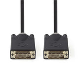 Nedis ccbp32000at20 dvi-kabel dvi-d 24+1-pins male dvi-d 24+1-pins male 2,0 m antraciet